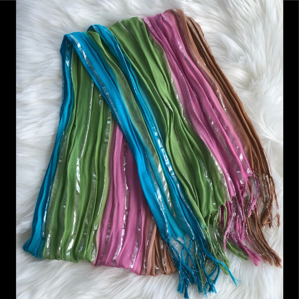 Multi-color Scarf with shimmer